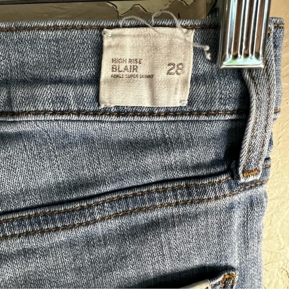 Hudson High Rise Blair Ankle Super Skinny Distressed Denim Jeans - Picture 8 of 12